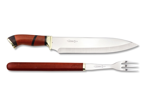 Garfo Artesanal p/ Churrasco Cabo em Osso 33cm - Zakharov