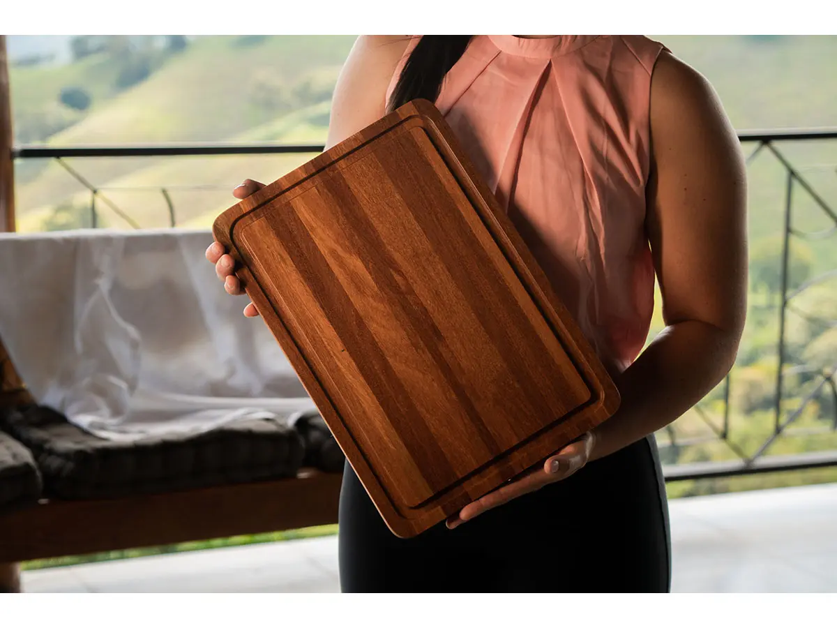 Tábua de Carne para Churrasco Marchetada Gaúcho - 40x27,5cm
