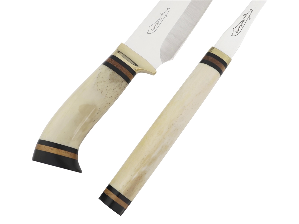 Garfo Artesanal p/ Churrasco Cabo em Osso 33cm - Zakharov