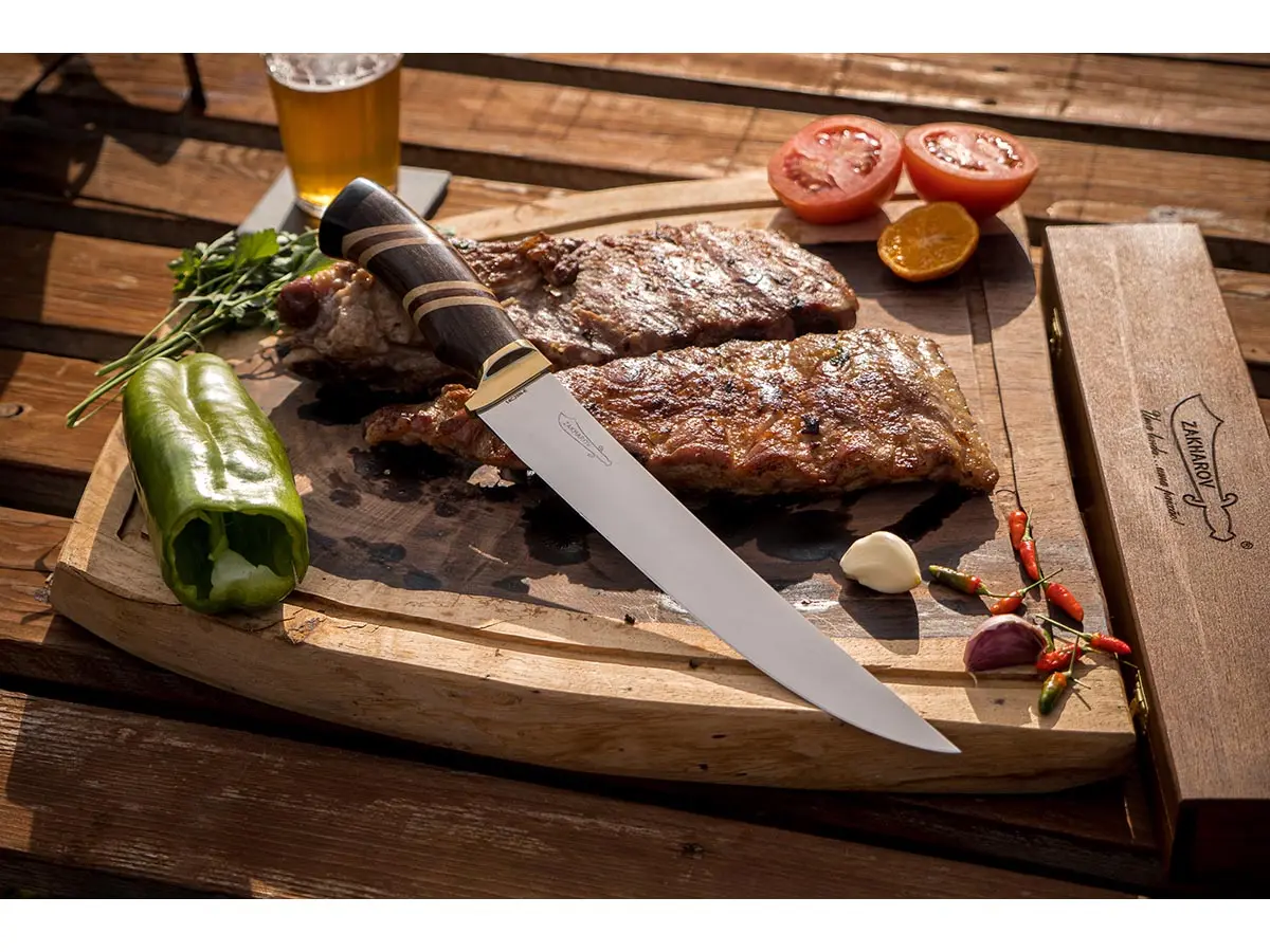 Faca para Churrasco 10" Zakharov Picanheira Plus Especial no Estojo de Madeira