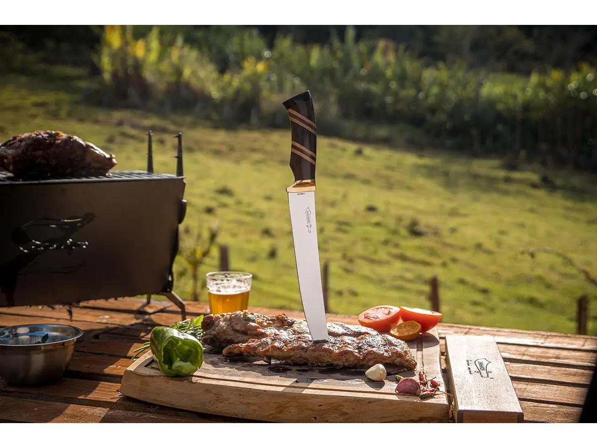 Faca para Churrasco 10" Zakharov Picanheira Plus Especial no Estojo de Madeira