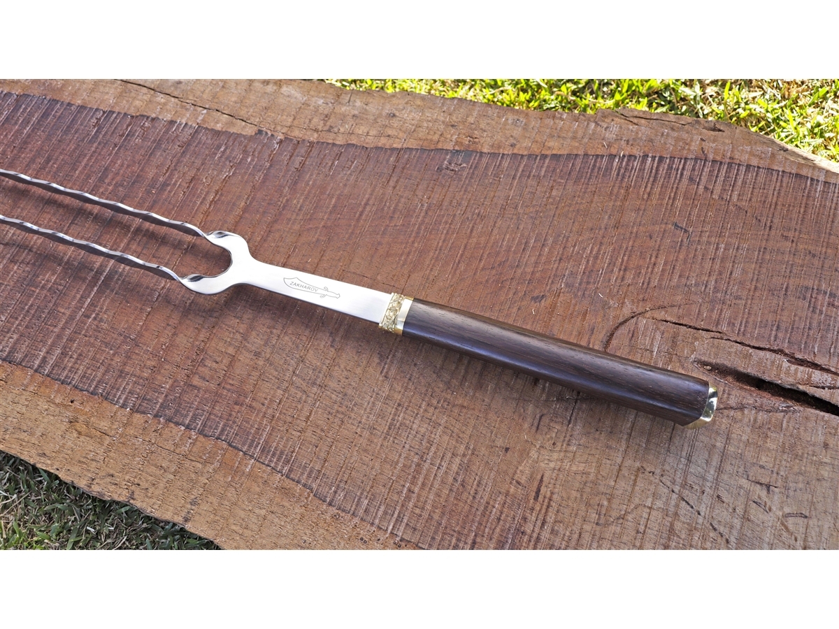 Espeto p/ Churrasco Bull Duplo Aço Inox 80 cm - Zakharov