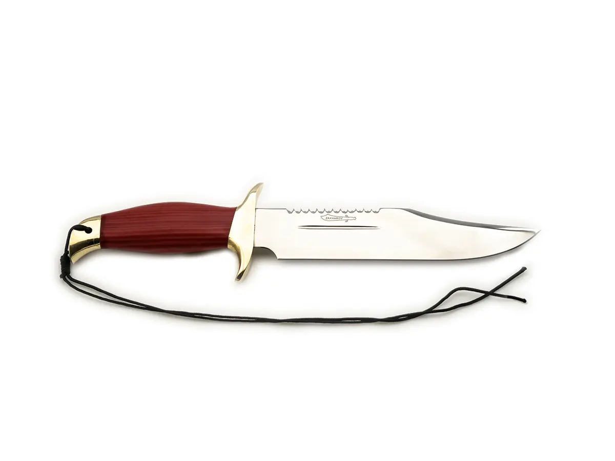 Faca Bowie Comando Zakharov 8” na Bainha de Couro