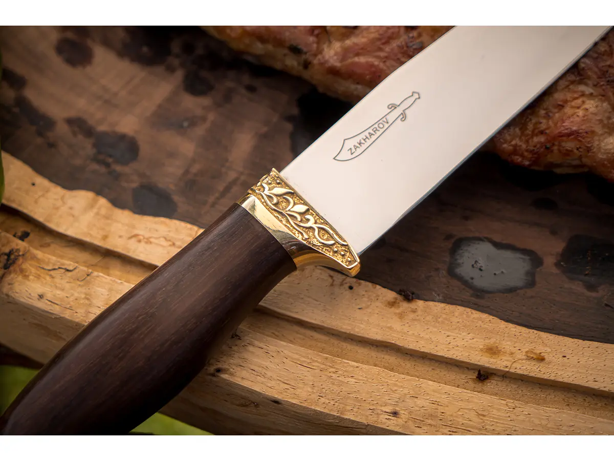 Faca para Churrasco e Cozinha 7" Zakharov BBQ Prime no Estojo de Madeira