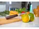 Faca para Tornear 3" Zakharov Chef Peel na Bainha de Couro Caramelo