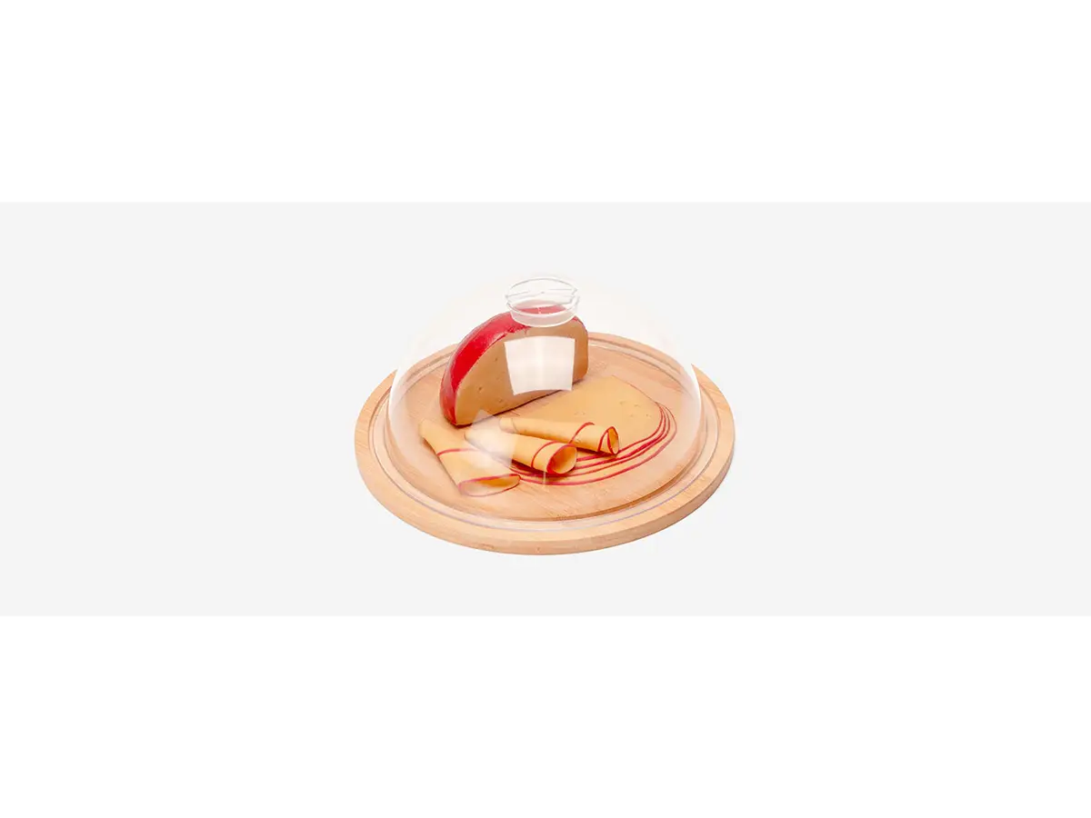 Porta Queijo em Bambu - Ø 25 cm