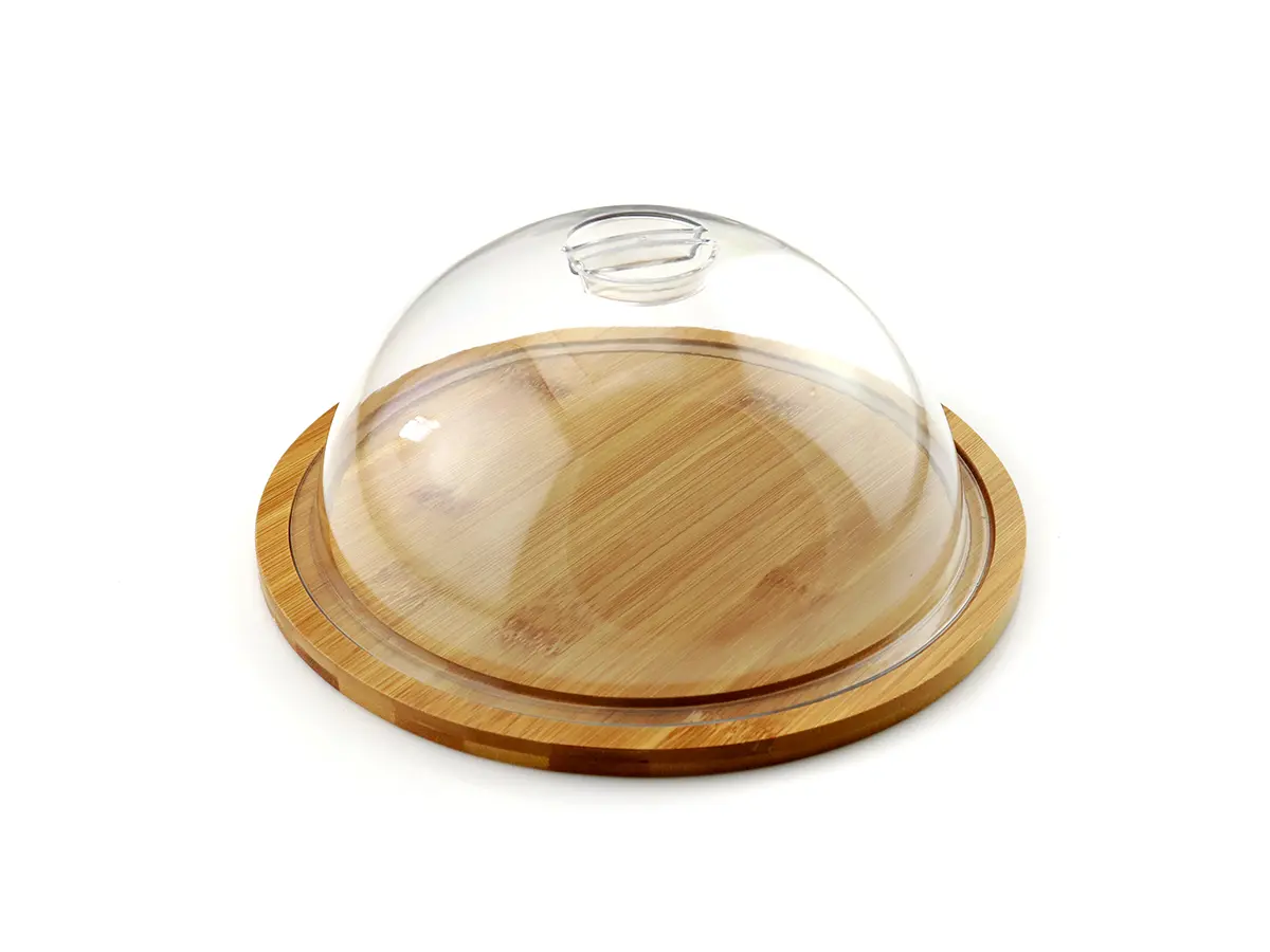 Porta Queijo em Bambu - Ø 25 cm