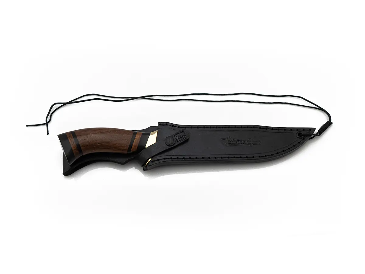 Faca Esportiva Zakharov Hunter Plus 7" na Bainha de Couro