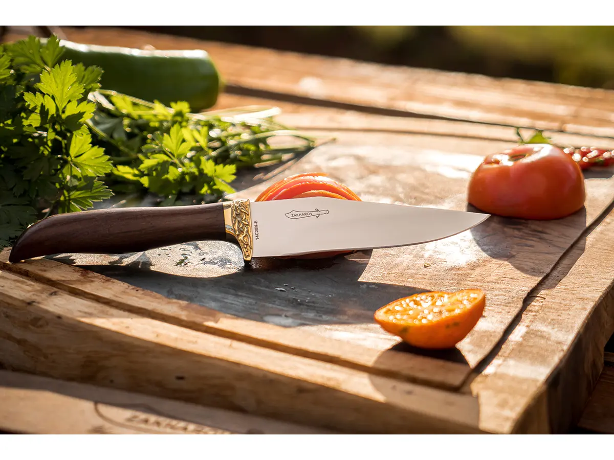 Faca para Churrasco e Cozinha 5" Zakharov BBQ Prime na Bainha Preta