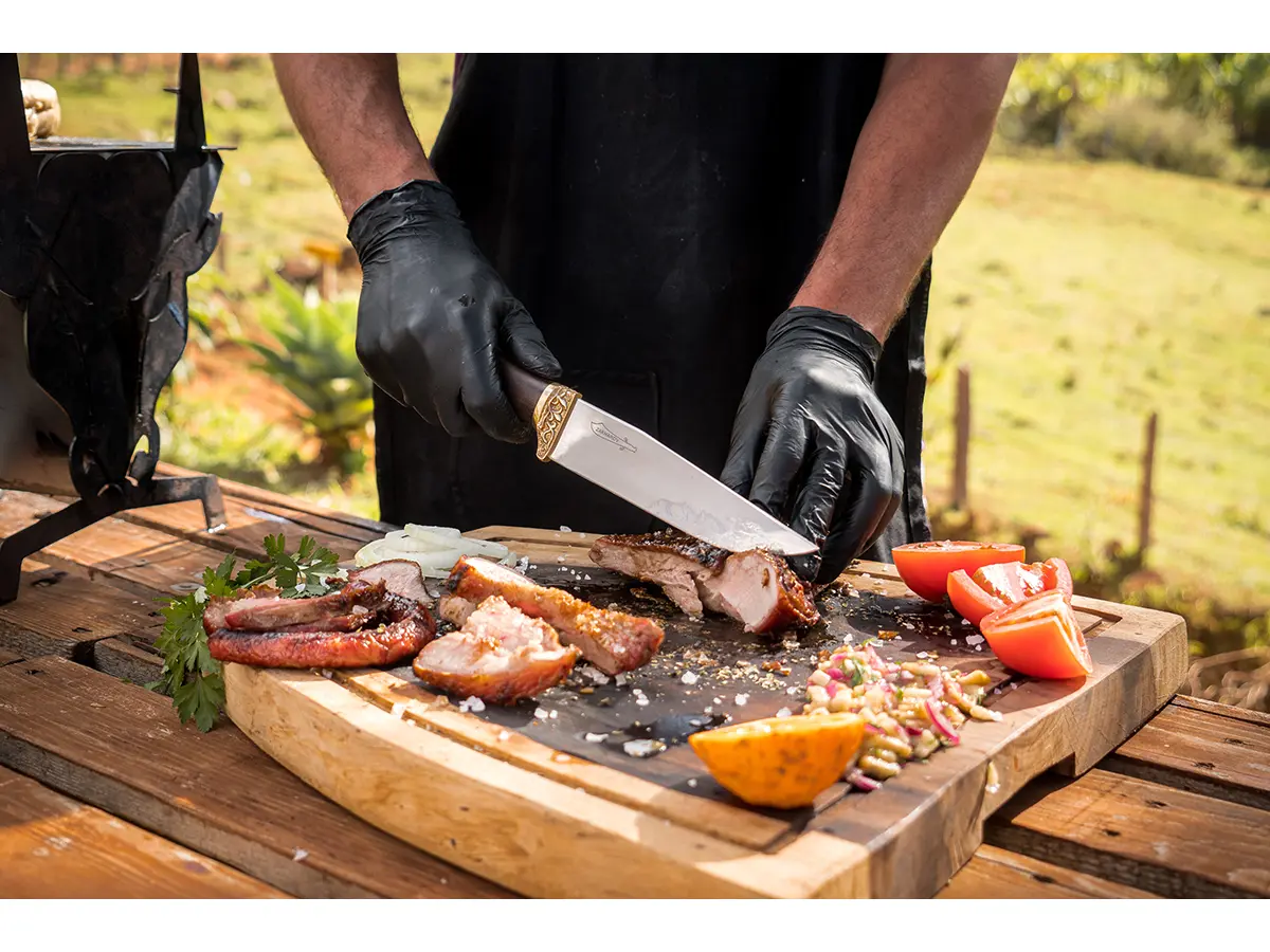 Faca para Churrasco e Cozinha 7" Zakharov BBQ Prime na Bainha Preta