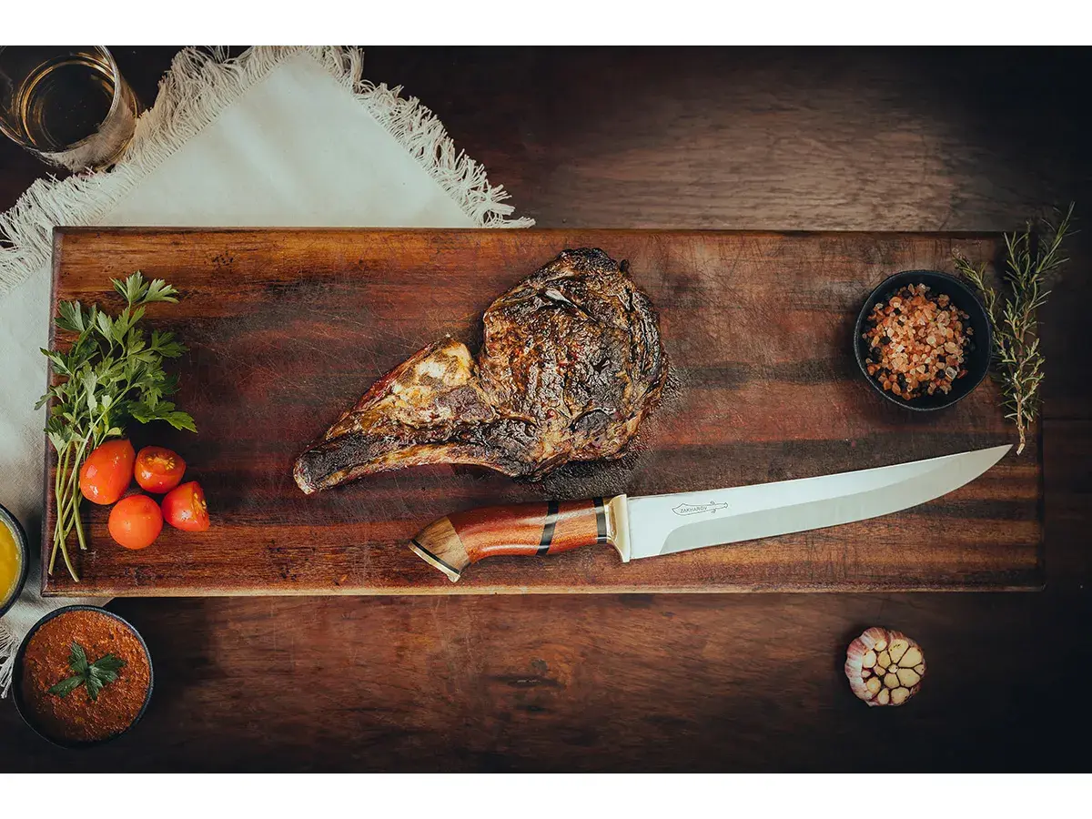 Faca para Churrasco 10" Zakharov Picanheira Plus Pata de Cavalo no Estojo de Madeira