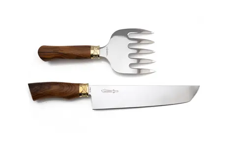 Kit para Churrasco Zakharov Texana Grill 9'' no Estojo de Madeira