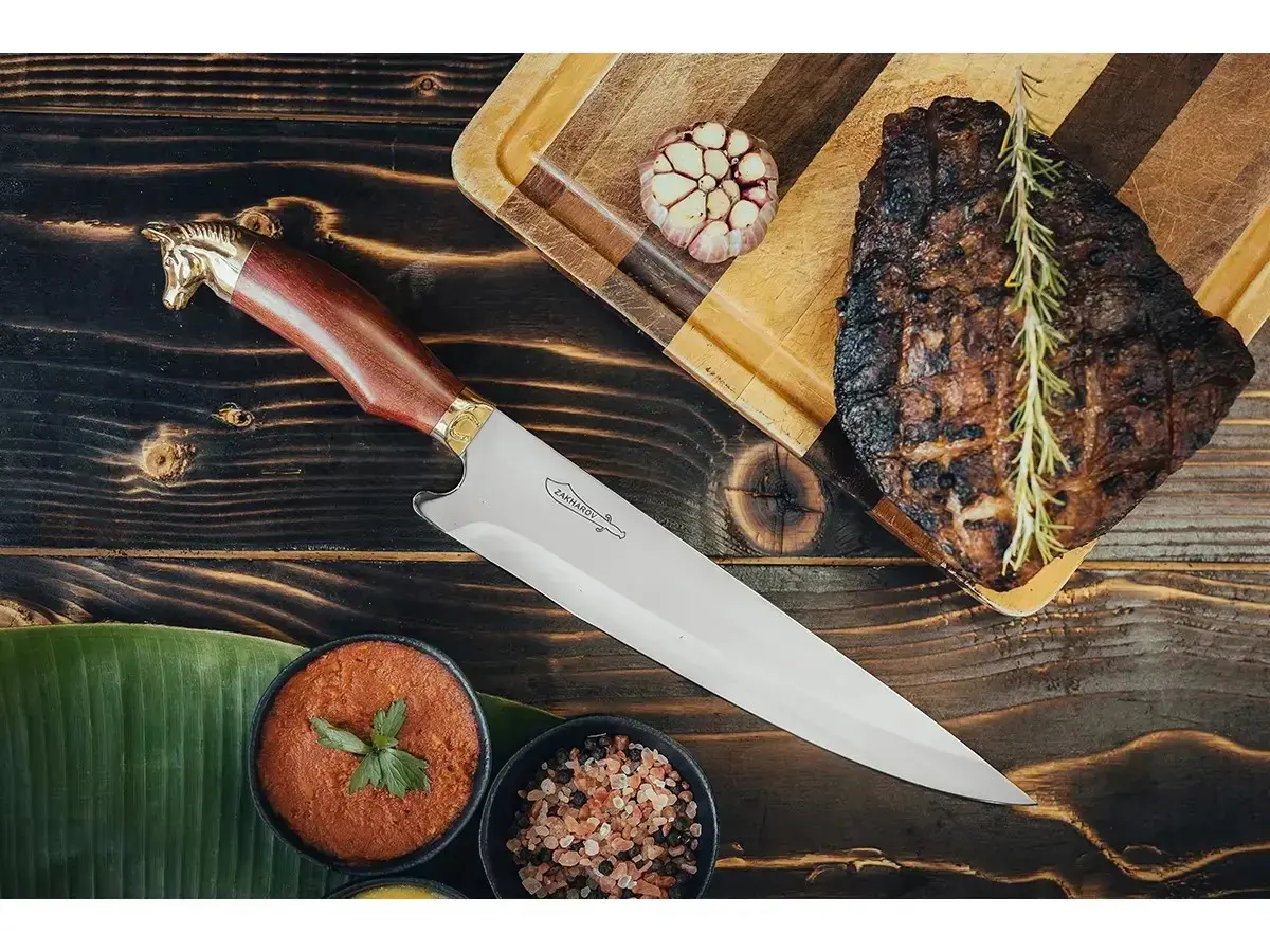 Faca para Churrasco Zakharov 8" Pampeira no Estojo de Madeira