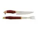 Kit para Churrasco 8" Zakharov Pampeira Garfo no Estojo de Madeira