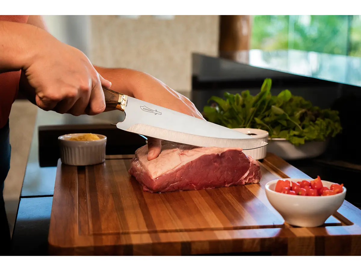 Faca para Churrasco e Cozinha Zakharov Pampeana 10” no Estojo de Madeira