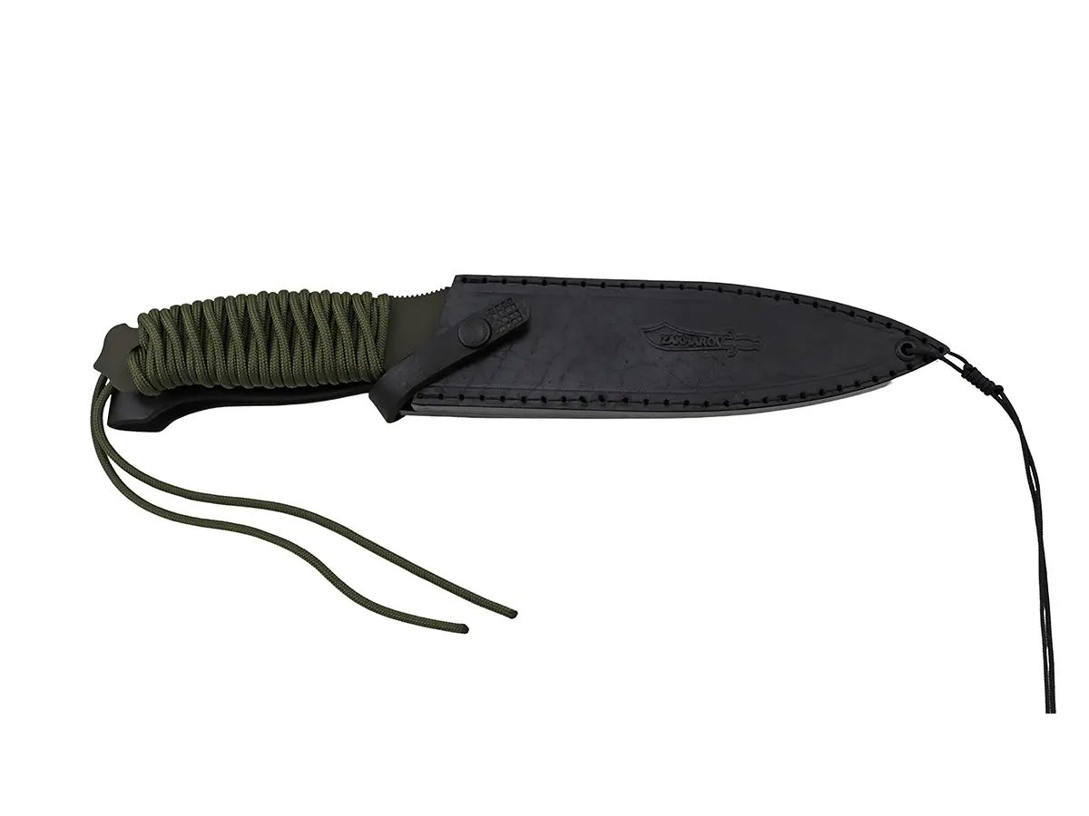 Faca Esportiva RZ-26S 7” Zakharov na Bainha de Couro